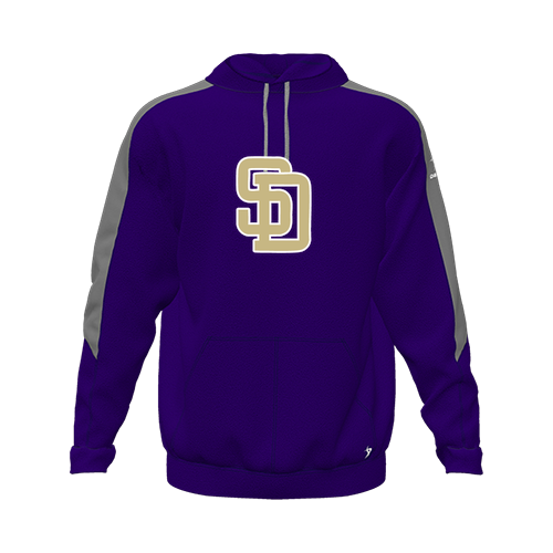 [CUS-DFW-HOOD-FLC-LSL-PUR-YXS-LOGO3] Hoodie (Youth XS, Purple, Logo 3)
