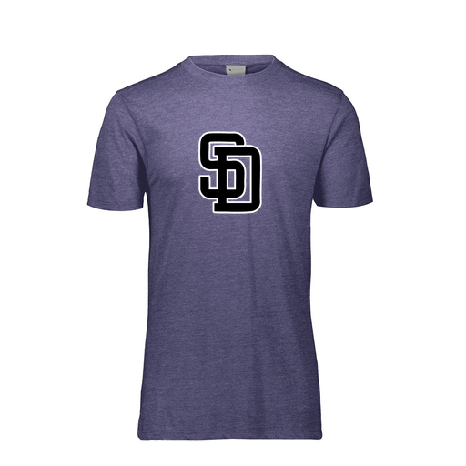 [FTSCUBNV-YS-LOGO1] Decker Youth Tri-Blend T-Shirt - Short Sleeve (Youth S, Navy, Logo 1)