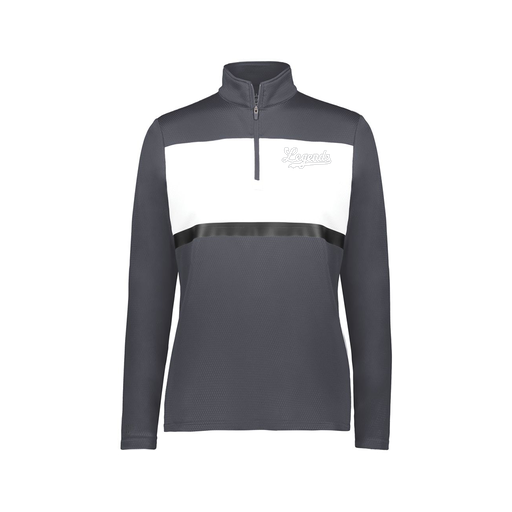[222791.F52.XS-LOGO2] Ladies Bold 1/4 Zip Pullover (Female Adult XS, Gray, Logo 2)