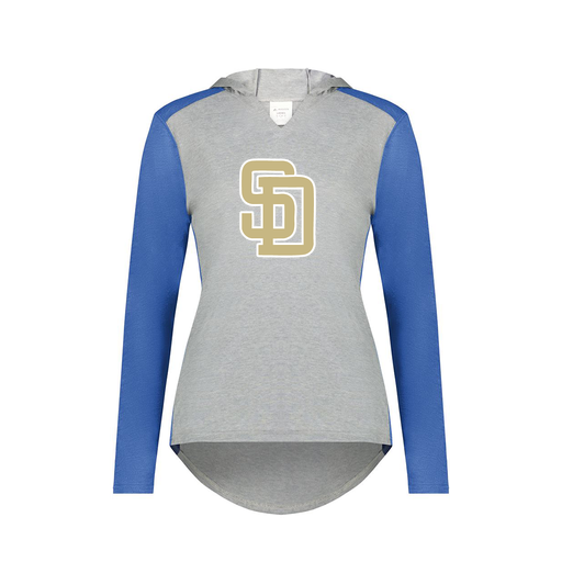 [6902.28V.XS-LOGO3] Ladies Vintage Hoodie (Female Adult XS, Royal, Logo 3)