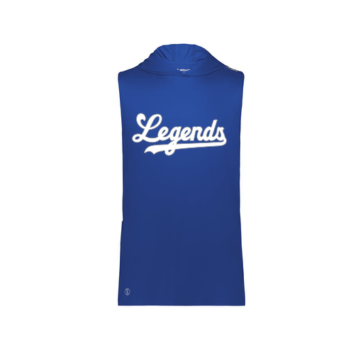 [222590.060.XS-LOGO2] Men's CoolDry Sleeveless Hoodie (Adult XS, Royal, Logo 2)