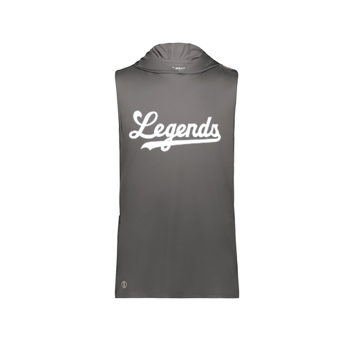 [222590.98D.XS-LOGO2] Men's CoolDry Sleeveless Hoodie (Adult XS, Gray, Logo 2)