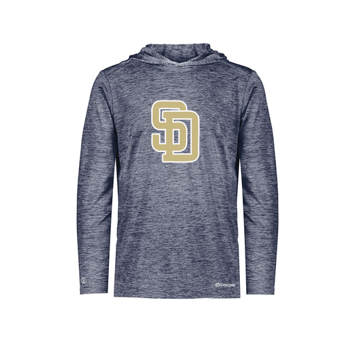 [FOLHCGNV-AS-LOGO3] Decker Men's Charge Hoodie (Adult S, Navy, Logo 3)