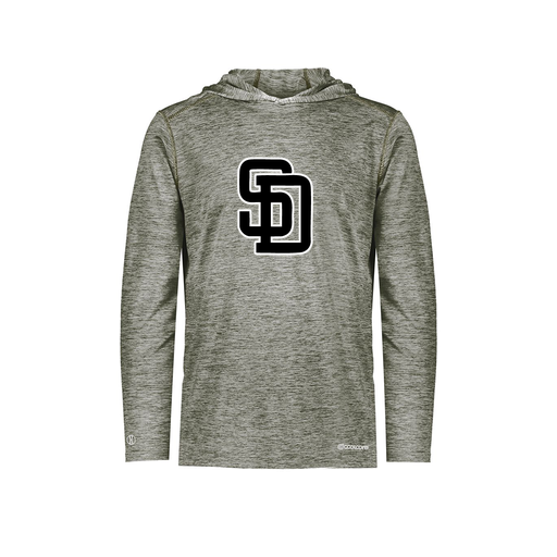 [FOLHCGGY-AS-LOGO1] Decker Men's Charge Hoodie (Adult S, Gray, Logo 1)