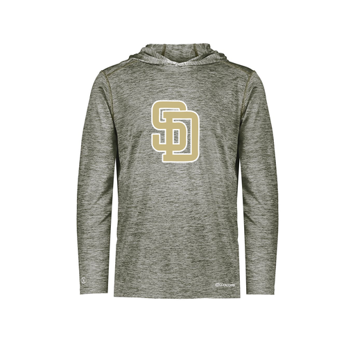 [FOLHCGGY-AS-LOGO3] Decker Men's Charge Hoodie (Adult S, Gray, Logo 3)