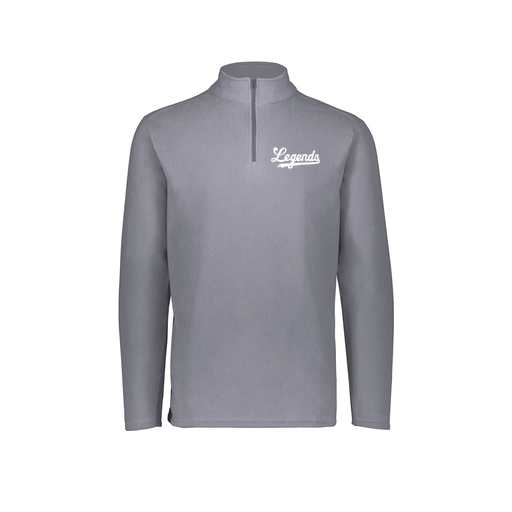 [6863.059.XS-LOGO2] Men's MicroFleece 1/4 Zip Pullover (Adult XS, Gray, Logo 2)