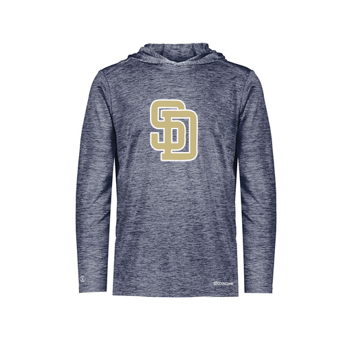 [FOLHCGNV-YS-LOGO3] Decker Youth Charge Hoodie (Youth S, Navy, Logo 3)