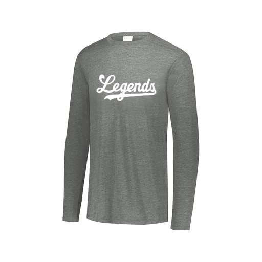 [FTLCUBGY-AXS-LOGO2] Decker Men's Tri-Blend T-Shirt - Long Sleeve (Adult XS, Gray, Logo 2)