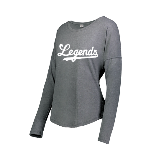 [FTLCUBGY-FAXS-LOGO2] Decker Women's Tri-Blend T-Shirt - Long Sleeve (Female Adult XS, Gray, Logo 2)