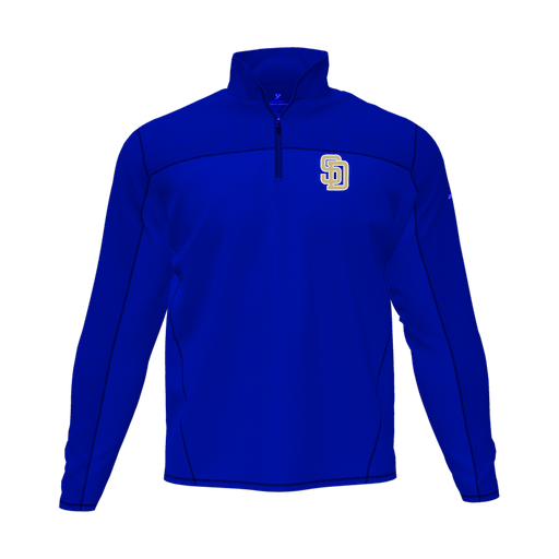 [CUS-DFW-QTRZ-PER-LSL-RYL-AS-LOGO3] Quarter Zip Pullover (Adult S, Royal, Logo 3)