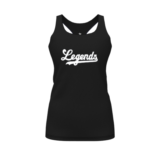 [CUS-DFW-RCBK-PER-BLK-FYS-LOGO2] Racerback Tank Top (Female Youth S, Black, Logo 2)