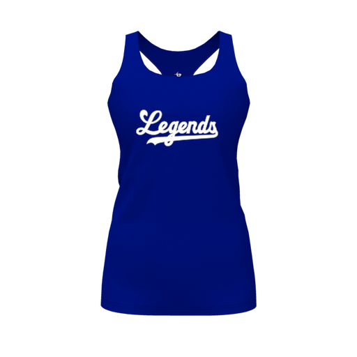 [CUS-DFW-RCBK-PER-RYL-FYS-LOGO2] Racerback Tank Top (Female Youth S, Royal, Logo 2)