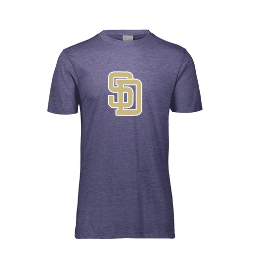 [FTSCUBRY-AS-LOGO3] Decker Men's Tri-Blend T-Shirt - Short Sleeve (Adult S, Royal, Logo 3)