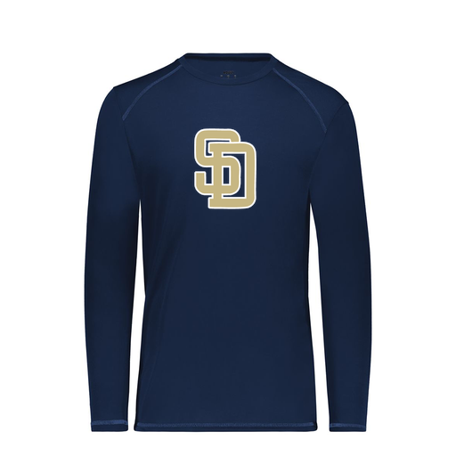 [6846.065.S-LOGO3] Youth SoftTouch Long Sleeve (Youth S, Navy, Logo 3)