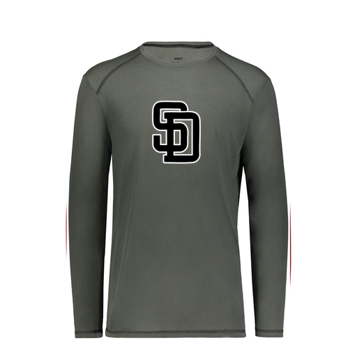 [6846.98D.S-LOGO1] Youth SoftTouch Long Sleeve (Youth S, Gray, Logo 1)