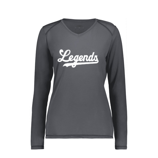 [6847.98D.XS-LOGO2] Women's SoftTouch Long Sleeve (Female Adult XS, Gray, Logo 2)