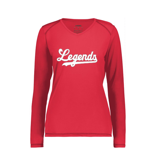 [6847.083.XS-LOGO2] Women's SoftTouch Long Sleeve (Female Adult XS, Red, Logo 2)