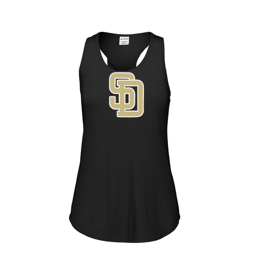 [3078.K94.S-LOGO3] Ladies Tri Blend Tank Top (Female Adult S, Black, Logo 3)
