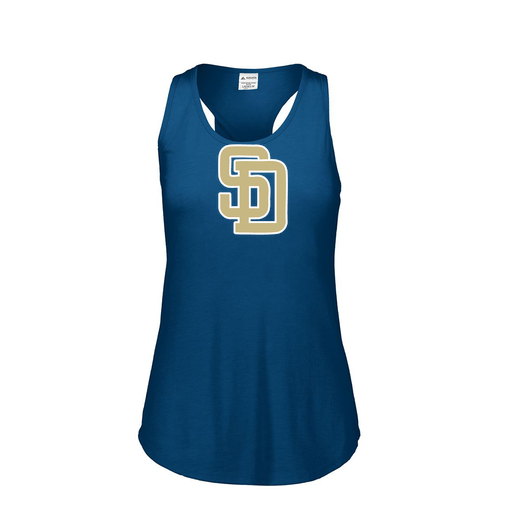 [3078.U22.S-LOGO3] Ladies Tri Blend Tank Top (Female Adult S, Navy, Logo 3)