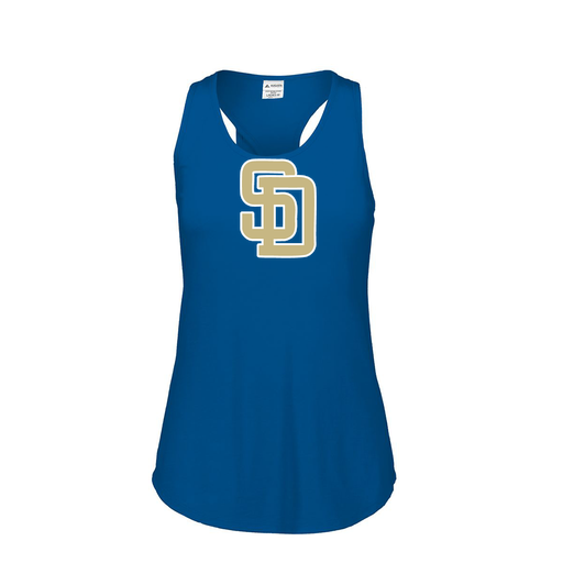 [3078.U55.S-LOGO3] Ladies Tri Blend Tank Top (Female Adult S, Royal, Logo 3)
