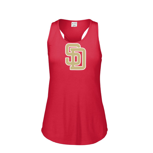 [3078.V96.S-LOGO3] Ladies Tri Blend Tank Top (Female Adult S, Red, Logo 3)