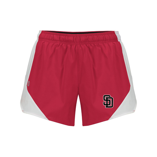 [229489.H01.S-LOGO1] Girls Olympus Shorts (Female Youth S, Red, Logo 1)