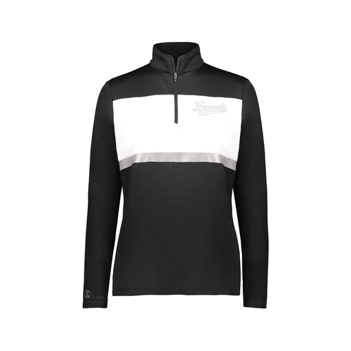[222791.420.XS-LOGO2] Ladies Bold 1/4 Zip Pullover (Female Adult XS, Black, Logo 2)