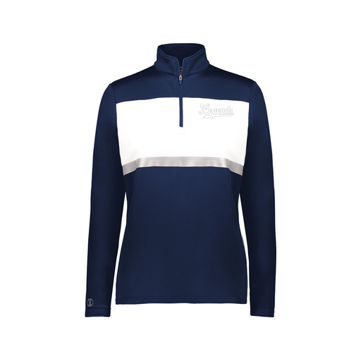 [222791.301.XS-LOGO2] Ladies Bold 1/4 Zip Pullover (Female Adult XS, Navy, Logo 2)