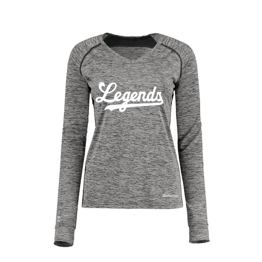 [222770.K94.XS-LOGO2] Ladies Electric Long Sleeve Shirt (Female Adult XS, Black, Logo 2)