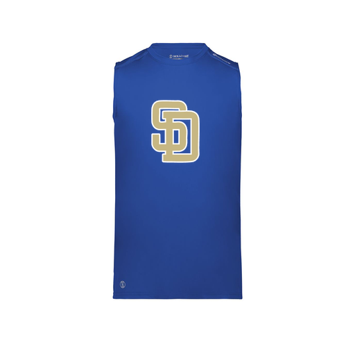 [222593.060.S-LOGO3] Men's CoolDry TankTop (Adult S, Royal, Logo 3)
