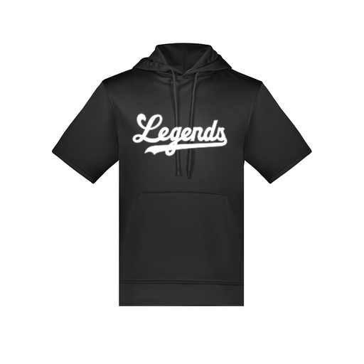 [6871.080.S-LOGO2] Men's Dri Fit Short Sleeve Hoodie (Adult S, Black, Logo 2)