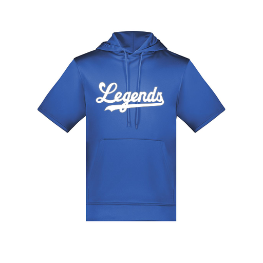 [6871.060.S-LOGO2] Men's Dri Fit Short Sleeve Hoodie (Adult S, Royal, Logo 2)