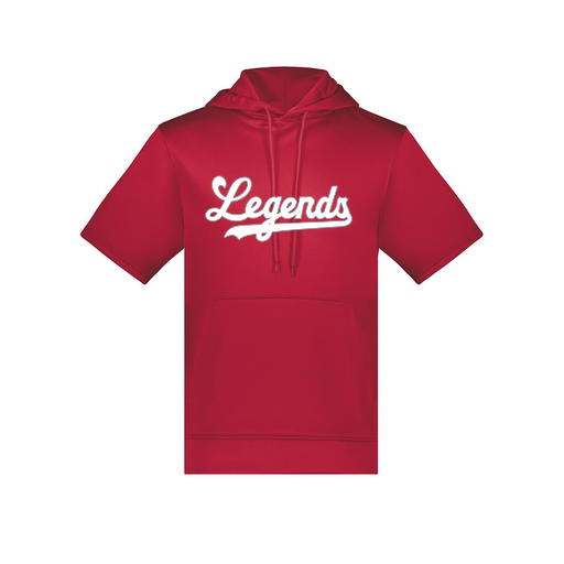 [6871.083.S-LOGO2] Men's Dri Fit Short Sleeve Hoodie (Adult S, Red, Logo 2)