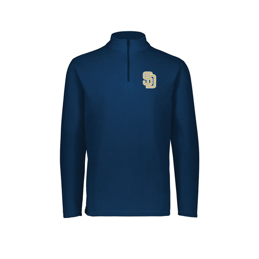 [6863.065.XS-LOGO3] Men's MicroFleece 1/4 Zip Pullover (Adult XS, Navy, Logo 3)