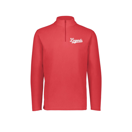 [6863.083.XS-LOGO2] Men's MicroFleece 1/4 Zip Pullover (Adult XS, Red, Logo 2)