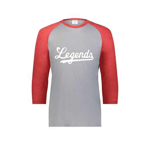 [6880.27V.S-LOGO2] Youth Vintage 3/4 T-Shirt (Youth S, Red, Logo 2)