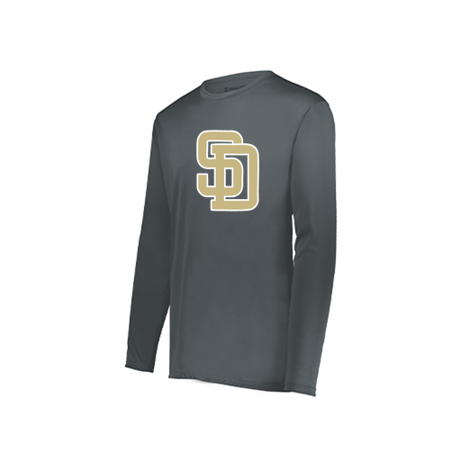 [222822.059.XS-LOGO3] Men's LS Smooth Sport Shirt (Adult XS, Gray, Logo 3)