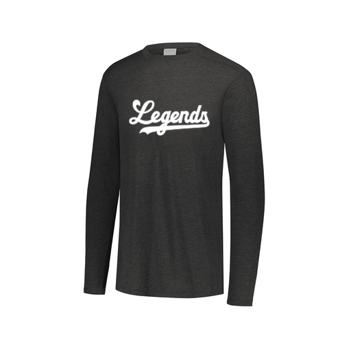 [FTLCUBBK-AXS-LOGO2] Decker Men's Tri-Blend T-Shirt - Long Sleeve (Adult XS, Black, Logo 2)