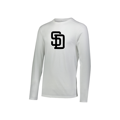 [3076.005.S-LOGO1] Youth LS Ultra-blend T-Shirt (Youth S, White, Logo 1)