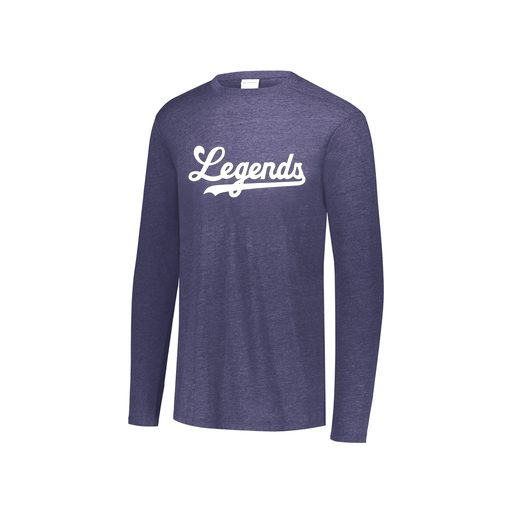[3076.72N.S-LOGO2] Youth LS Ultra-blend T-Shirt (Youth S, Navy, Logo 2)