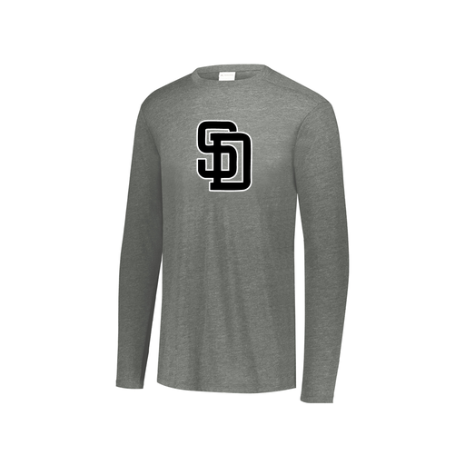 [3076.013.S-LOGO1] Youth LS Ultra-blend T-Shirt (Youth S, Gray, Logo 1)