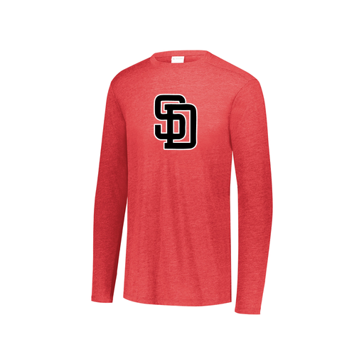 [3076.V96.S-LOGO1] Youth LS Ultra-blend T-Shirt (Youth S, Red, Logo 1)
