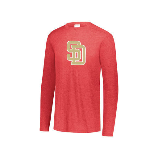 [3076.V96.S-LOGO3] Youth LS Ultra-blend T-Shirt (Youth S, Red, Logo 3)