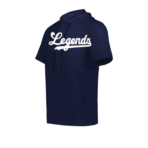 [222605.065.S-LOGO2] YOUTH VENTURA SOFT KNIT SHORT SLEEVE HOODIE (Youth S, Navy, Logo 2)
