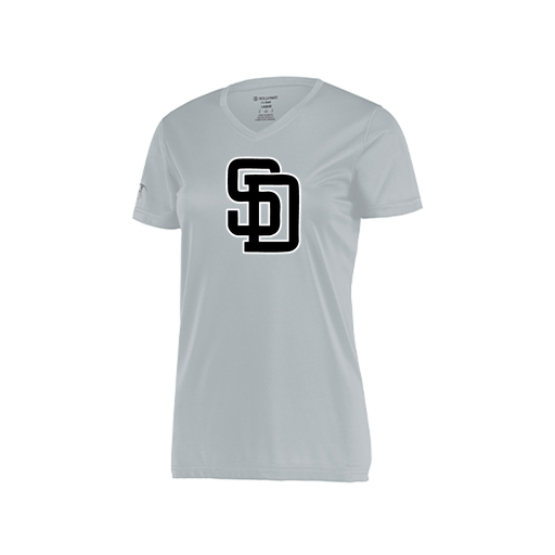 [222820.099.S-LOGO1] Ladies Movement Dri Fit Shirt (Female Adult S, Silver, Logo 1)