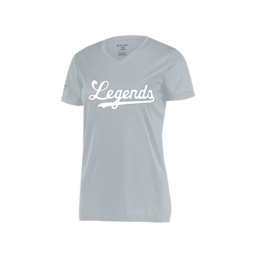 [222820.099.S-LOGO2] Ladies Movement Dri Fit Shirt (Female Adult S, Silver, Logo 2)