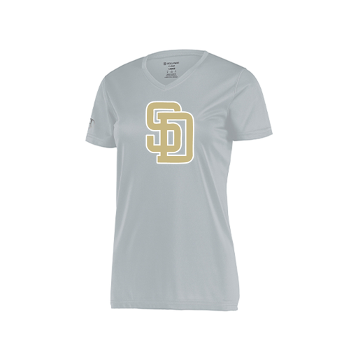 [222820.099.S-LOGO3] Ladies Movement Dri Fit Shirt (Female Adult S, Silver, Logo 3)