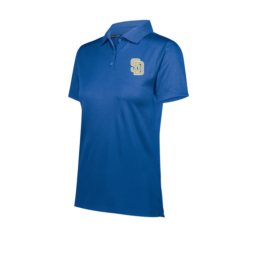 [222768.060.XS-LOGO3] Ladies Prism Polo (Female Adult XS, Royal, Logo 3)