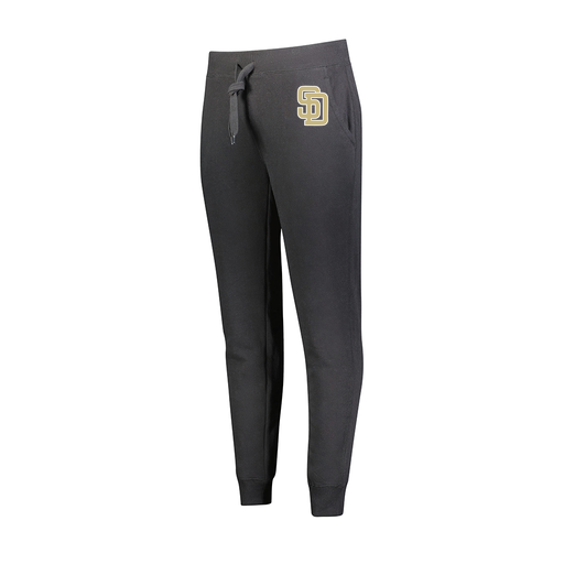 [229748.080.XS-LOGO3] Ladies 60/40 Fleece Jogger (Female Adult XS, Black, Logo 3)