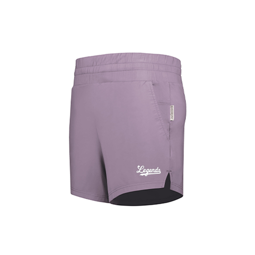[223704.J63.XS-LOGO2] LADIES VENTURA SOFT KNIT SHORTS (Female Adult XS, Purple, Logo 2)